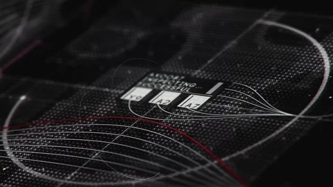 4K Animation. Futuristic user interface analysing and inspecting data. Stock Footage 100340161