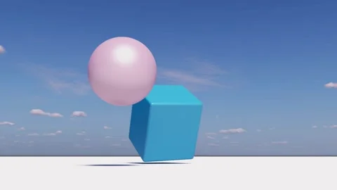 4k Animation of Geometric Shapes in Motion Stock Footage 303924483