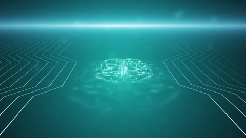 4k animation graphic design of brain and brain stem in alpha background. Stock Footage 135162256