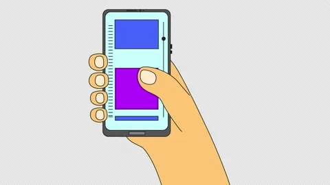 4k animation of a hand with a smartphone Stock Footage 149015000