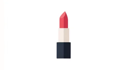 4k animation of lipstick icon isolated on white background Stock Footage 287450128