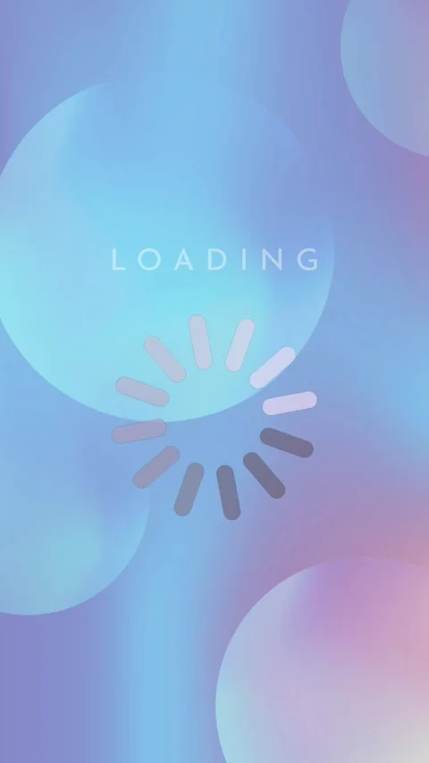 4K animation of a loading icon with a smooth bloop gradient effect spinning Stock Footage 311554346