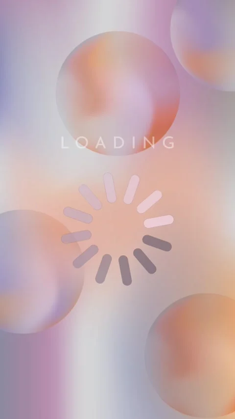 4K animation of a loading icon with a smooth bloop gradient effect spinning Video stock 311554350