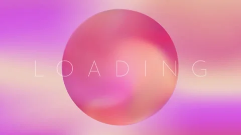 4K animation of a loading icon with a smooth bloop gradient effect spinning Video stock 311554352