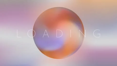 4K animation of a loading icon with a smooth bloop gradient effect spinning Video stock 311554355