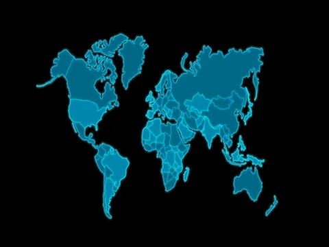 4K Animation map on dark abstract backgr... | Stock Video | Pond5