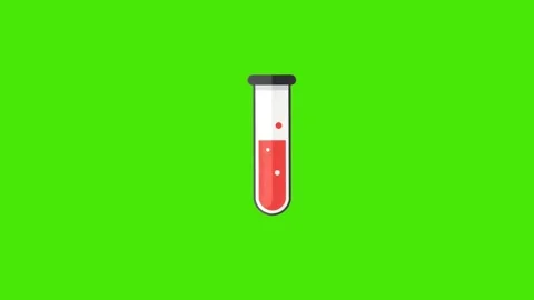 4k animation of a medical flask inside isolated on a green screen Stock Footage 287998481