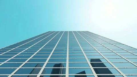 4K Animation of Modern Corporate Building with Sun Light Stock Footage 80657102