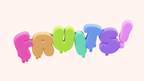 4K animation motion educational video for kids to learn about fruits Video stock 311169999