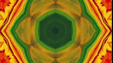 4K animation motion kaleidoscope with hypnotizing mesmerizing patterns Video stock 310216544