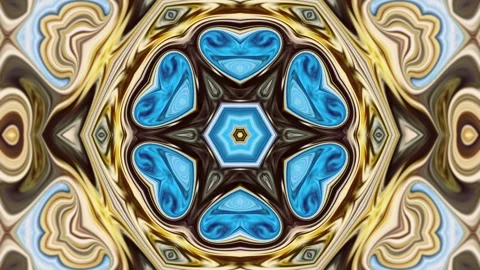 4K animation motion kaleidoscope with hypnotizing mesmerizing patterns Video stock 310216577