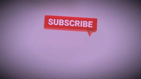 4K animation motion of a retro-style red subscribe button. Stock Footage 312109629