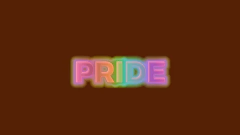 4K animation motion of the word PRIDE in rainbow colors on a black background 스톡 동영상 311259430