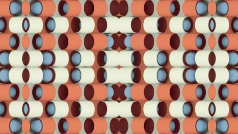 4K animation with a moving kaleidoscopic pattern. 3d rendering 스톡 동영상 321344706