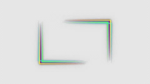 4K animation. Neon frame. Colorful neon lines draw moving. Video stock 262573770