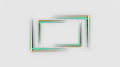 4K animation. Neon frame. Colorful neon lines draw moving. Video stock 262573773