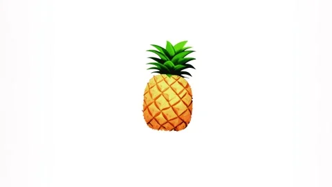 4k animation of pineapple icon isolated on white background Stock Footage 287340933