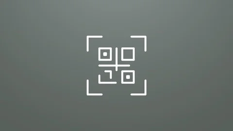 4k animation of QR code icon. Video stock 120055038