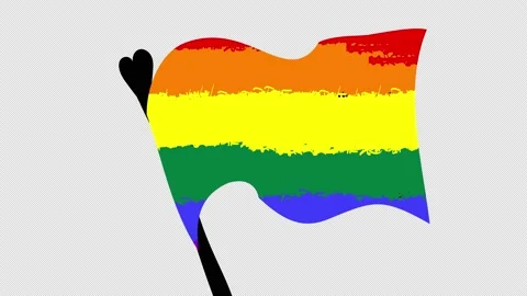 4K animation of rainbow fla Stock Footage 157586387