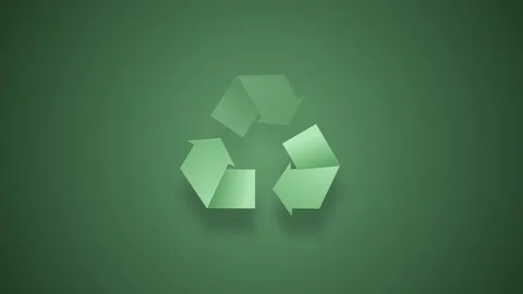 4K Animation Recycle arrow motion graphic animation with dark background. Recycl Video stock 146727917