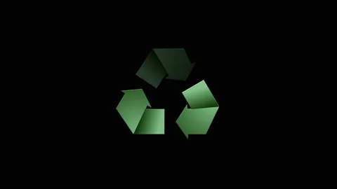 4K Animation Recycle arrow motion graphic animation with dark background. Recycl Stock Footage 146727929