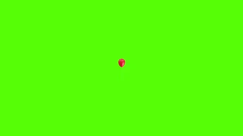 4K Animation of Red Balloon on Green Scr... | Stock Video | Pond5