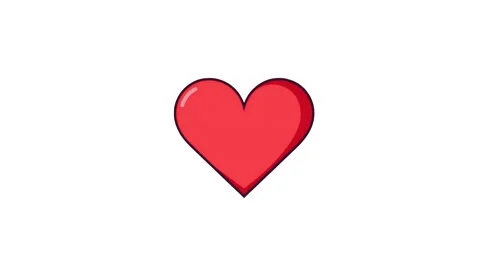 4k animation of red heart isolated on white background Stock Footage 287566947
