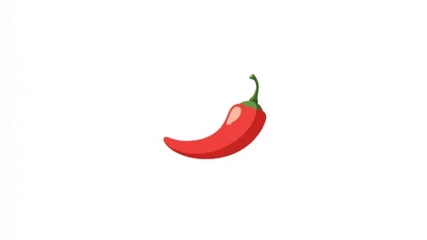 4k animation red hot chili pepper isolated on white background Stock Footage 287449960
