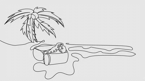 4k animation of the seascape Stock Footage 155602900