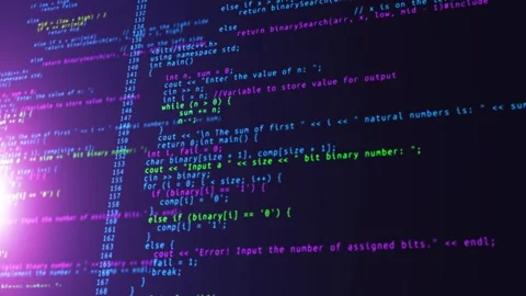 4K Animation of Source code data scrolling . Program code hacking process Stock Footage 246788497