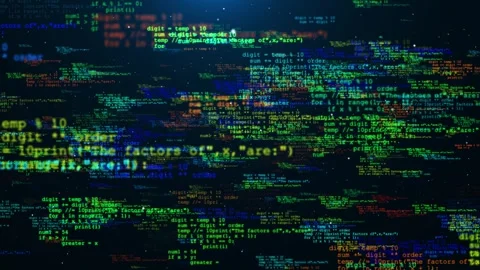 4K Animation of Source code data scrolling . Program code hacking process Stock Footage 246789001