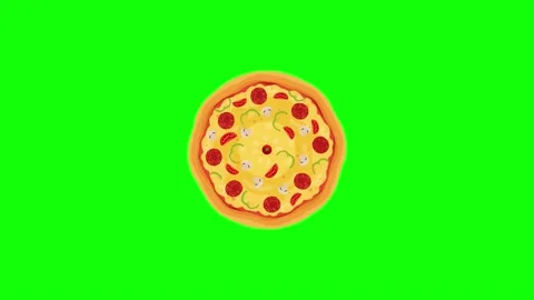 4K animation spinning pizza 库存影片 130860025