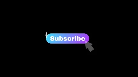 4K animation of a subscribe button being clicked by a cursor. Video stock 311442723