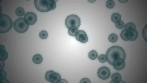 4K Animation Symbol Microscope Disease cells close up find focus green color Video stock 83259789