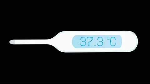 4k Animation of thermometer with increase and decrease on the black background. 库存影片 131536671