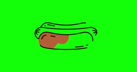 4K animation of three sausages Stock Footage 105150922