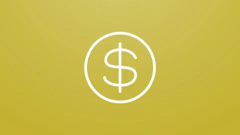 4k animation of USD Dollar icon. Vídeo Stock 120096697
