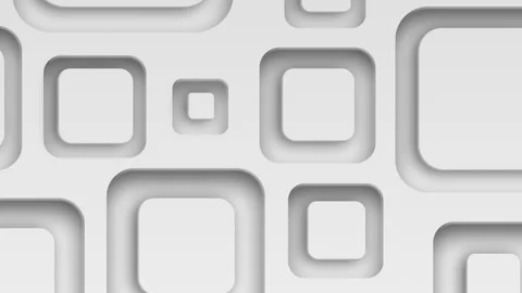 4K Animation of a white abstract background of geometric shapes Stock Footage 296602038