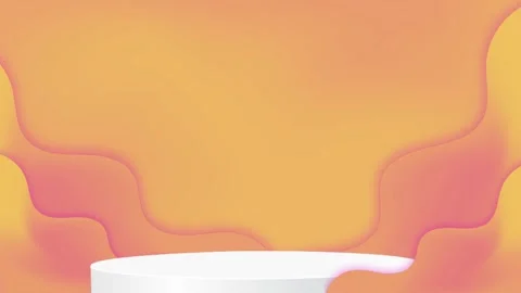 4K animation of a white platform in elegant paper cut style. 스톡 동영상 302895182