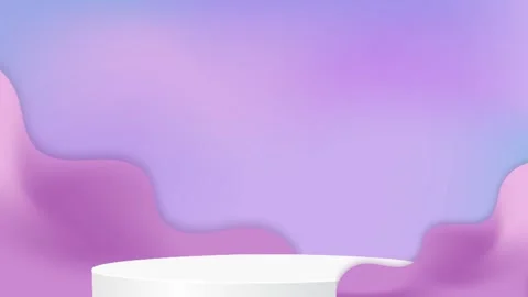 4K animation of a white platform in elegant paper cut style. Stock Footage 302895183