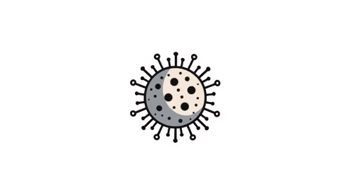 4k animation of a white virus isolated on a white screen Stock Footage 287873948