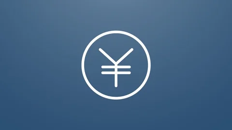 4k animation of Yen icon. Vídeo Stock 120097618