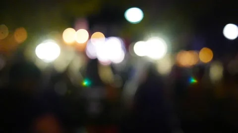4K Anonymous Crowd of Spinning Enthusiasts at Night 動画素材 52465617