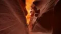 4K Antelope Canyon Dolly 05 Man standing in Slot Canyon R 4k or 4k+ Resolution