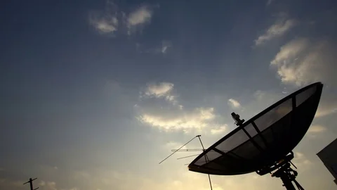 4k: Antenna on rooftop, time lapse Stock Footage 73604526