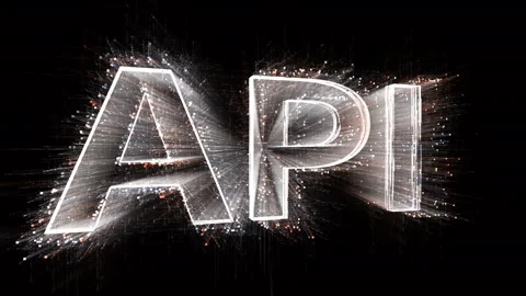 4k API Application Programming Interface language word tag,binary computer code Stock Footage 111656910