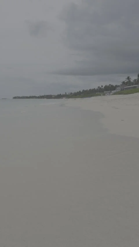 4K Apple Log Tropical Beach Coastline Waves on Shore Nassau Bahamas Vídeos de archivo 334986333