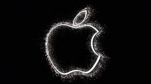 4k Apple Macbook Mac brand Logo word,Matrix binary computer code text animation Stock Footage 111642510