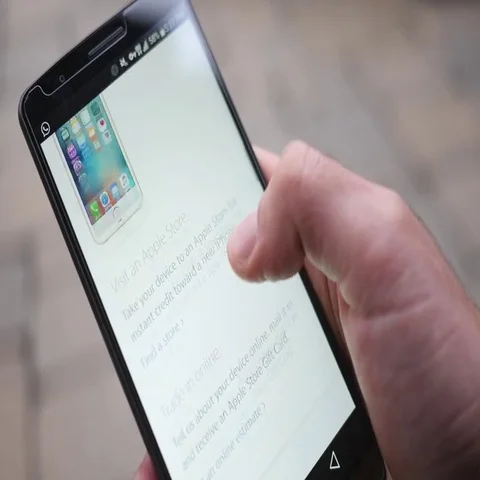 4K Apple Online Website on Smartphone Mobile Device Stock Footage 69512935