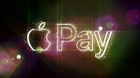 4k Apple Pay word animated money company brand logo,Matrix binary code. Stock Footage 116417484